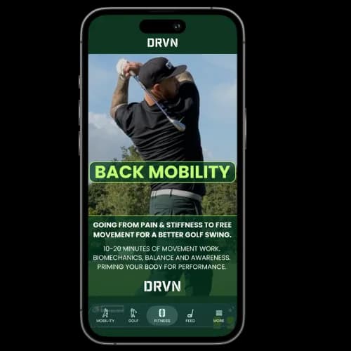 Back Mobility program in the DRVN App