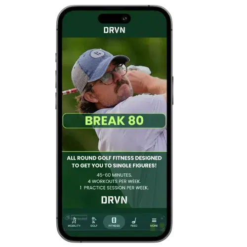 Break 80 program in the DRVN App