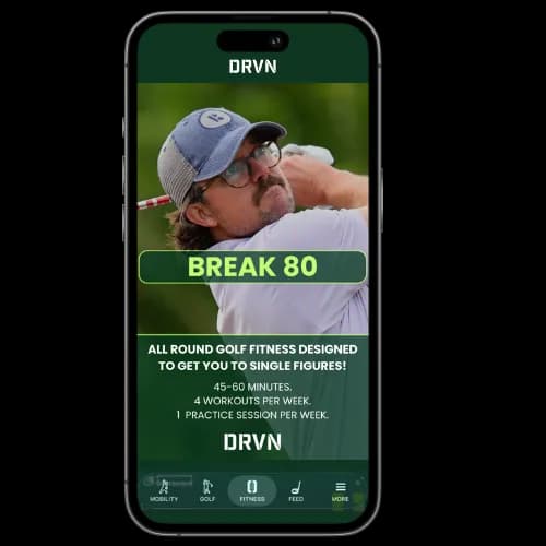 Break 80 program in the DRVN App