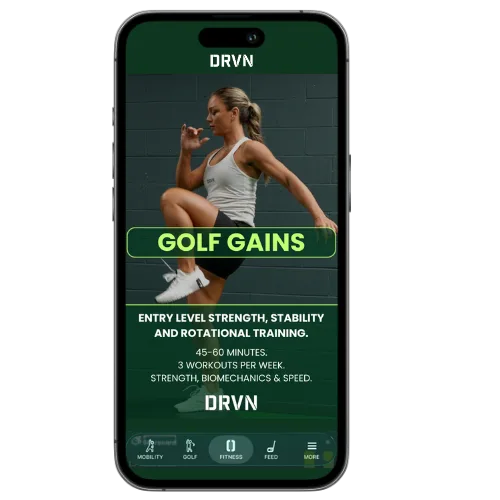 Golf Gains program in the DRVN App