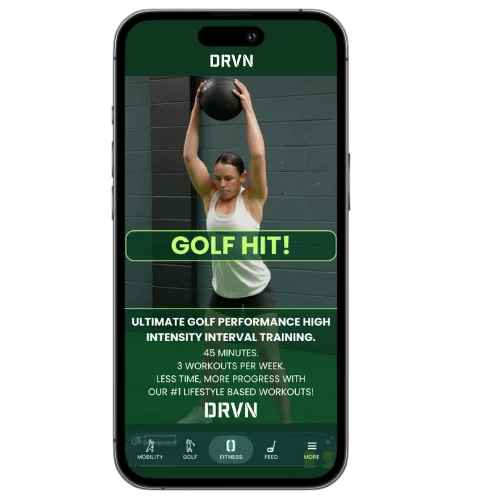 Golf HIT program in the DRVN App