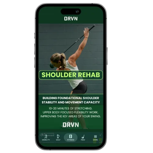 Shoulder Rehab program in the DRVN App