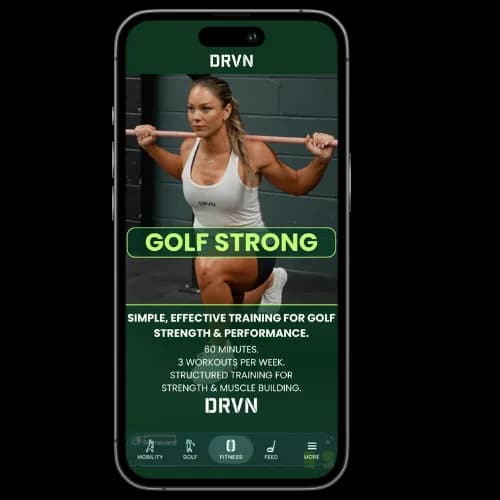 Golf Strong program in the DRVN App