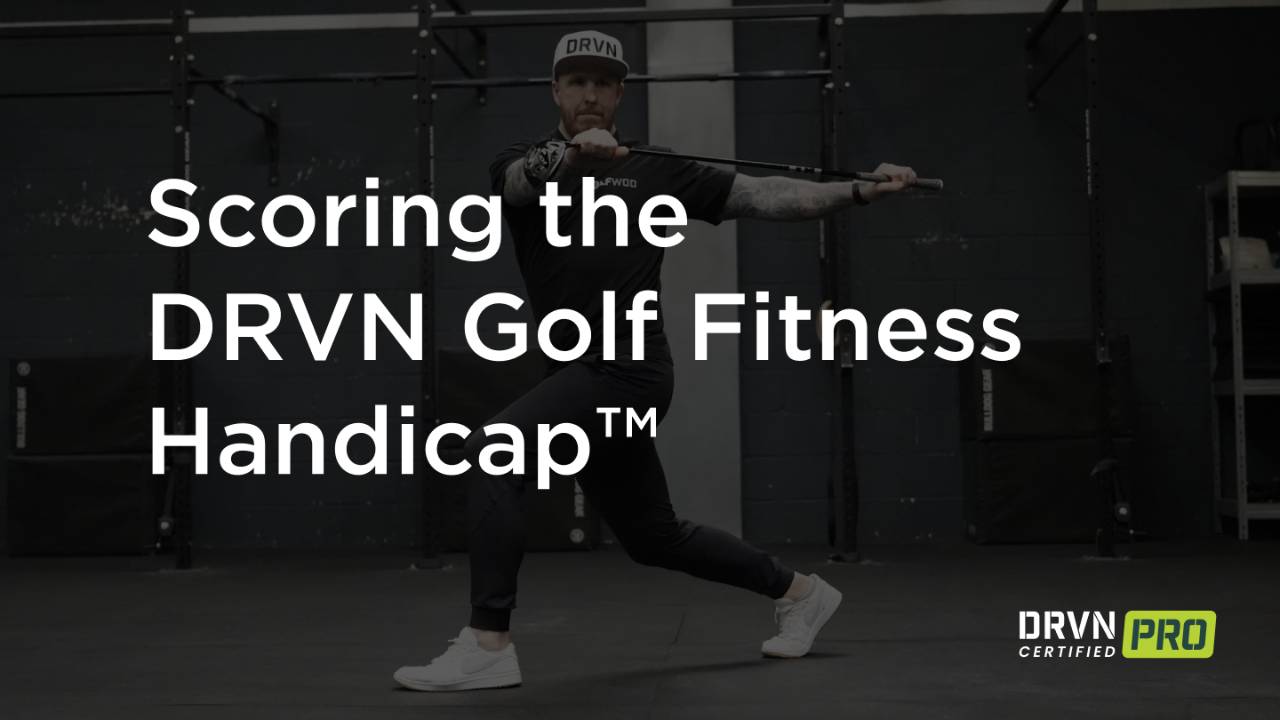 Coach administering a fitness assessment to a golfer — Golf Fitness Handicap course