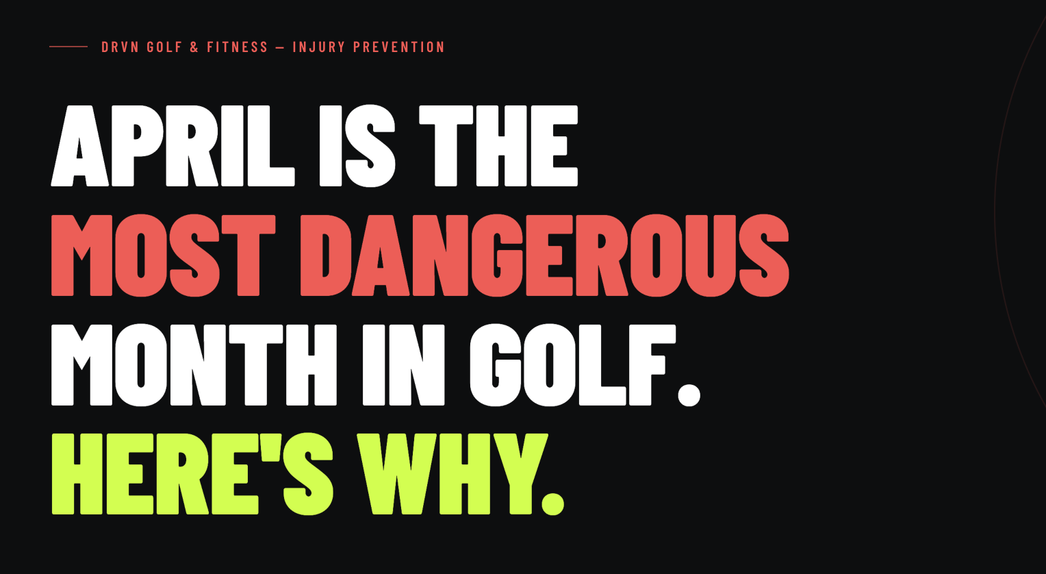 DRVN — April Is The Most Dangerous Month In Golf