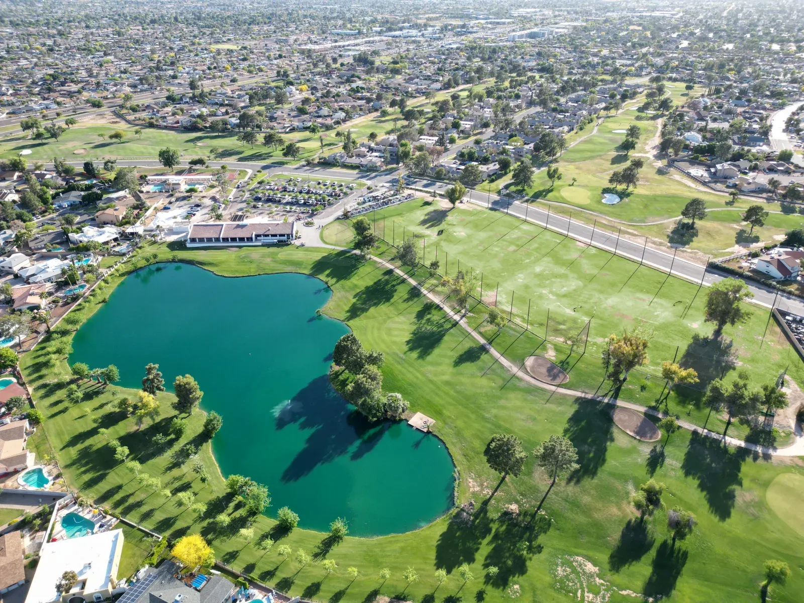 Aerial view of Bellair Golf Park in Glendale, Arizona
